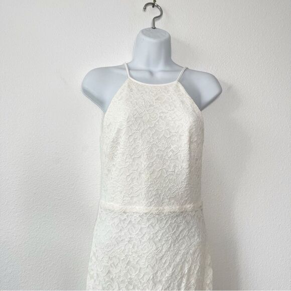 NEW Lulu's Ephemeral Allure Ivory Lace Maxi Wedding Bridal Dress Size Small - Picture 7 of 11